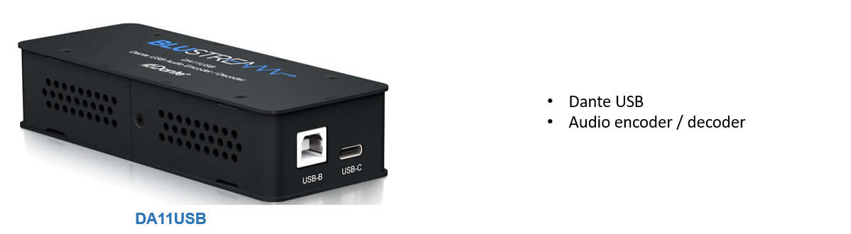 DA11USB Dante® USB Audio Encoder / Decoder